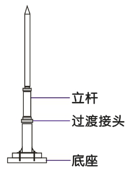 普通避雷針wx-L1500產品尺寸圖