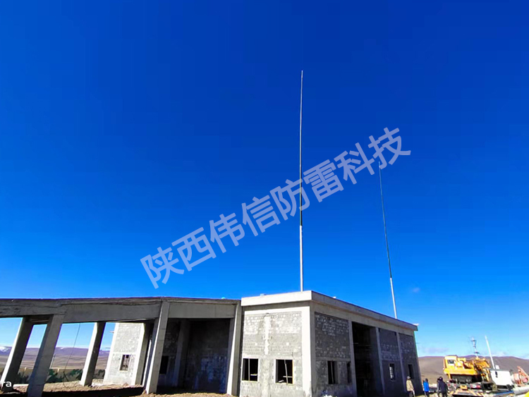 24米獨立雷達(dá)站玻璃鋼避雷針，抗干擾防側(cè)閃絕緣玻璃鋼避雷針產(chǎn)品展示二