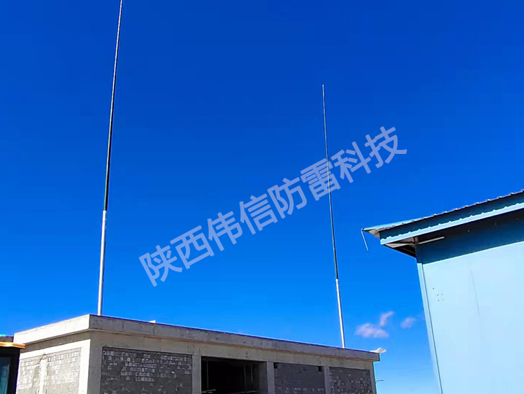 24米獨立雷達(dá)站玻璃鋼避雷針，抗干擾防側(cè)閃絕緣玻璃鋼避雷針產(chǎn)品展示三