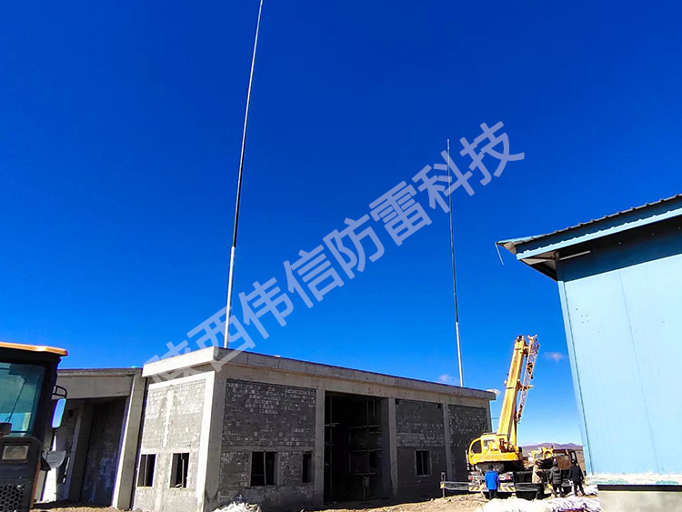 24米獨立雷達(dá)站玻璃鋼避雷針，抗干擾防側(cè)閃絕緣玻璃鋼避雷針產(chǎn)品展示七